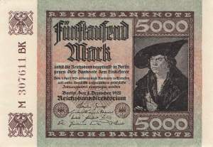 5000 Mark  ro.80a BK 1922